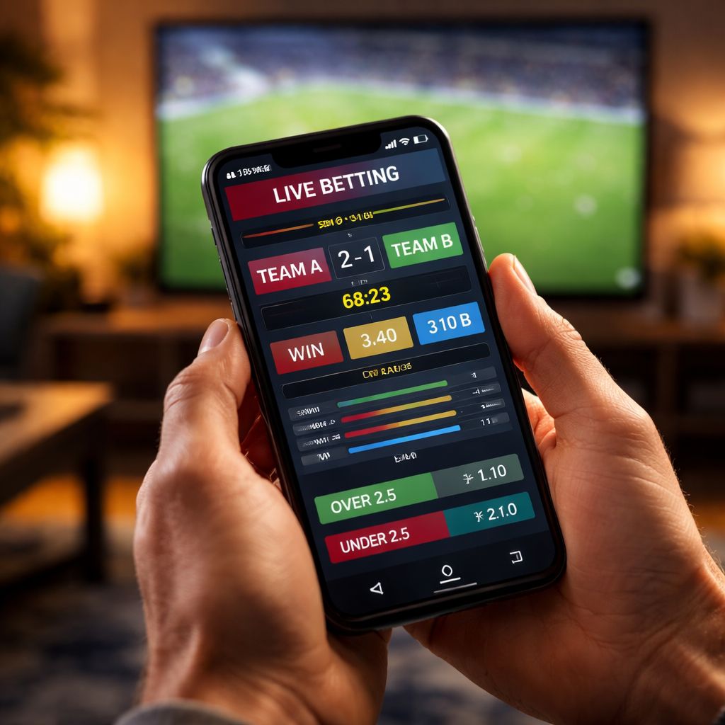 Interfaz de apuestas deportivas en vivo ORO7