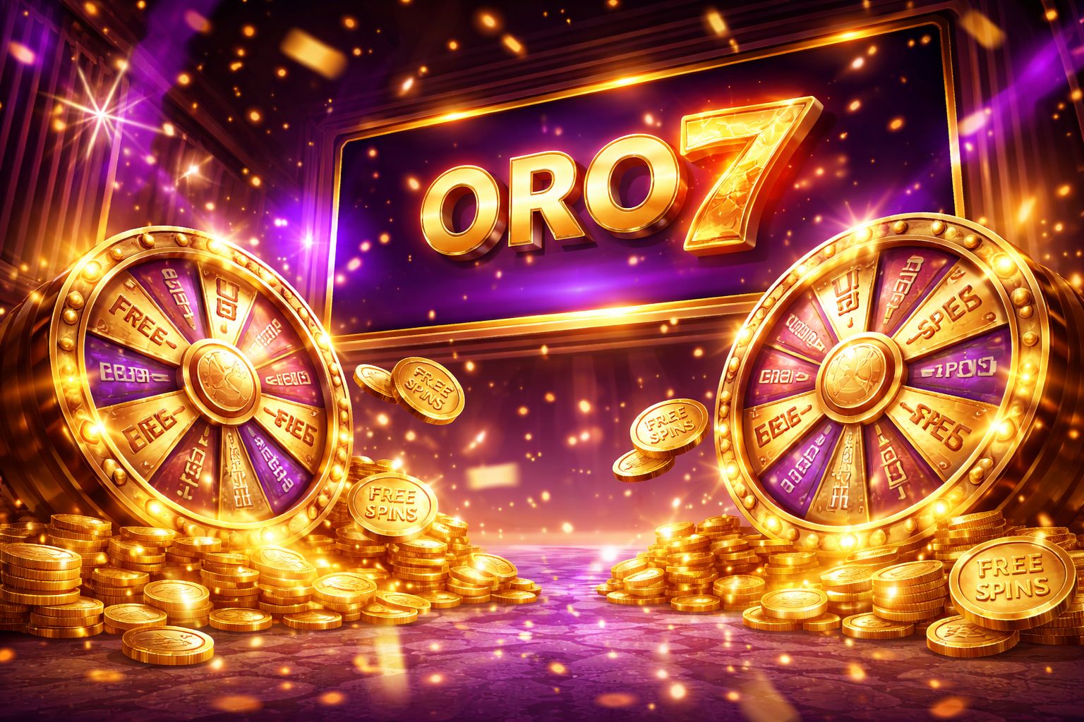 Bono de bienvenida y giros gratis de ORO7 para nuevos jugadores