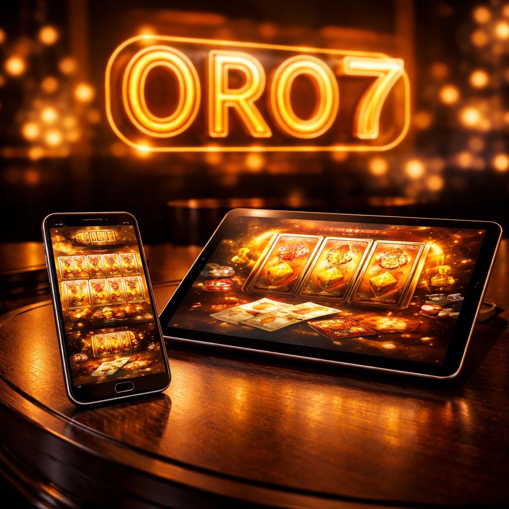 Aplicación móvil de casino ORO7 funcionando en dispositivos Android e iOS
